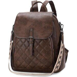Chase Chic Backpack Purse for Women, Vegan Leather Medium Quilted Backpack